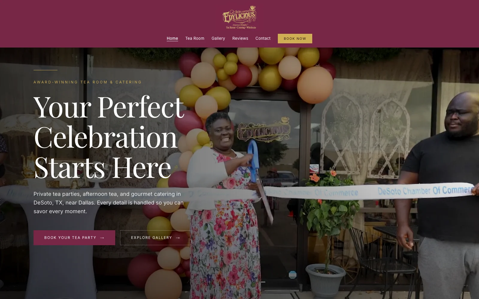 Edylicious Tea Room website preview