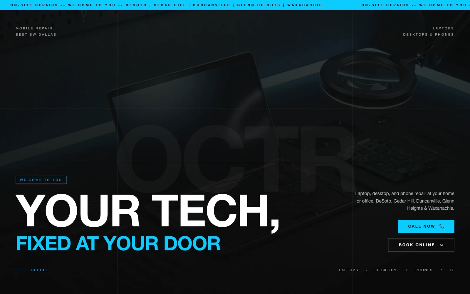 OnCall Tech Repair website screenshot
