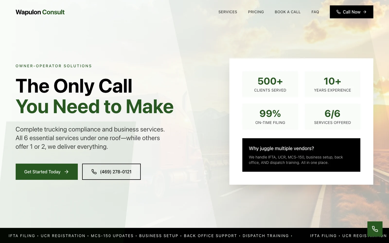 Wapulon Consulting website screenshot